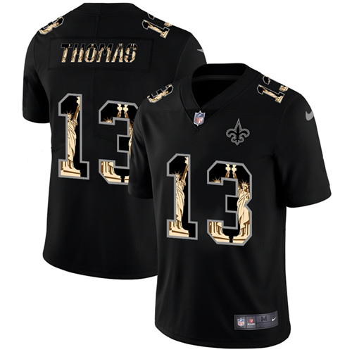 New Orleans Saints #13 Michael Thomas 2019 Black Statue Of Liberty Limited Stitched Jersey