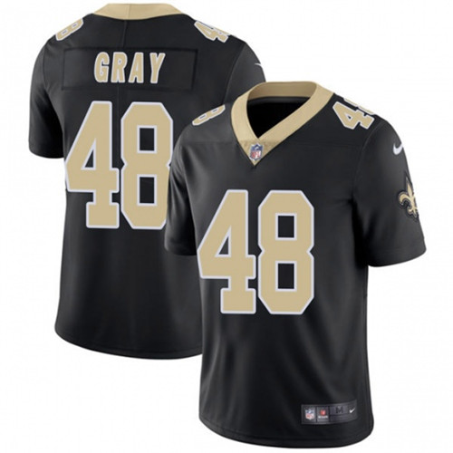 New Orleans Saints #48 J.T. Gray Black Vapor Untouchable Limited Stitched Jersey