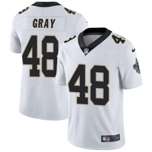 New Orleans Saints #48 J.T. Gray White Vapor Untouchable Limited Stitched Jersey