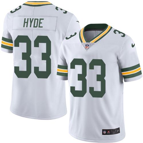 Packers #33 Micah Hyde White Stitched Limited Rush Nike Jersey