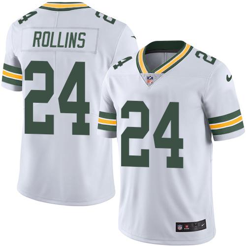 Packers #24 Quinten Rollins White Stitched Limited Rush Nike Jersey