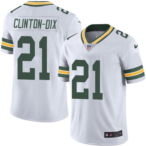 Packers #21 Ha Ha Clinton-Dix White Stitched Limited Rush Nike Jersey
