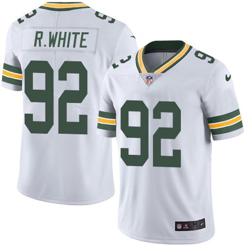 Packers #92 Reggie White White Stitched Limited Rush Nike Jersey