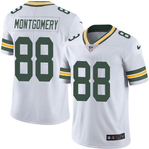 Packers #88 Ty Montgomery White Stitched Limited Rush Nike Jersey