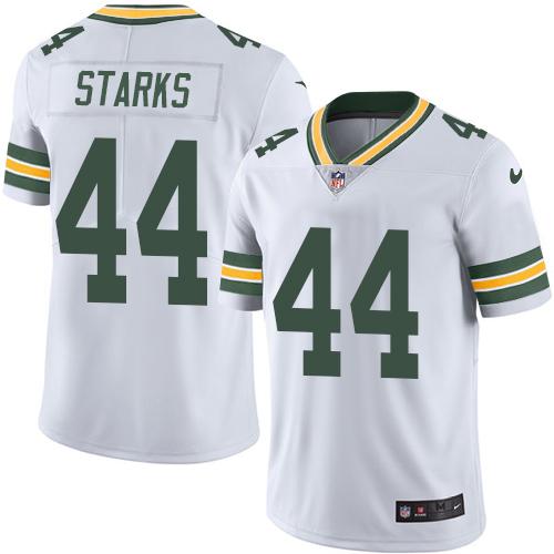 Packers #44 James Starks White Stitched Limited Rush Nike Jersey