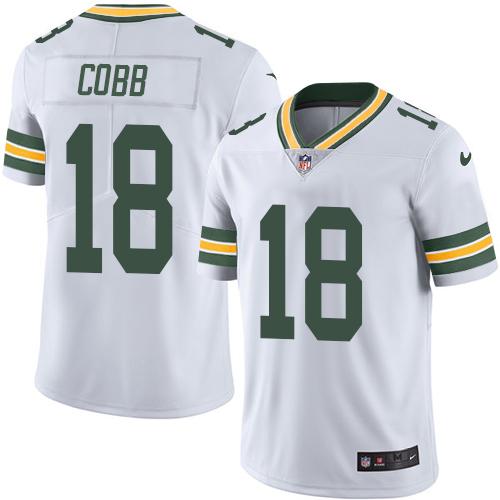 Packers #18 Randall Cobb White Stitched Limited Rush Nike Jersey
