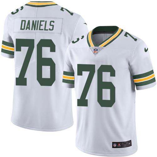 Packers #76 Mike Daniels White Stitched Limited Rush Nike Jersey