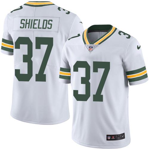 Packers #37 Sam Shields White Stitched Limited Rush Nike Jersey