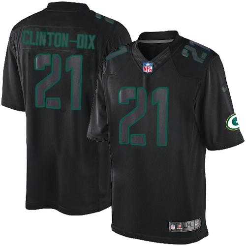 Packers #21 Ha Ha Clinton-Dix Black Stitched Impact Limited Nike Jersey