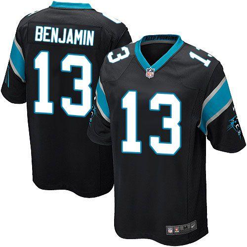Panthers #13 Kelvin Benjamin Black Team Color Stitched Game Nike Jersey
