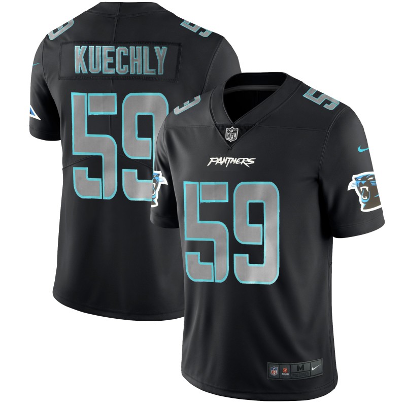 Panthers #59 Luke Kuechly 2018 Black Impact Limited Stitched Jersey