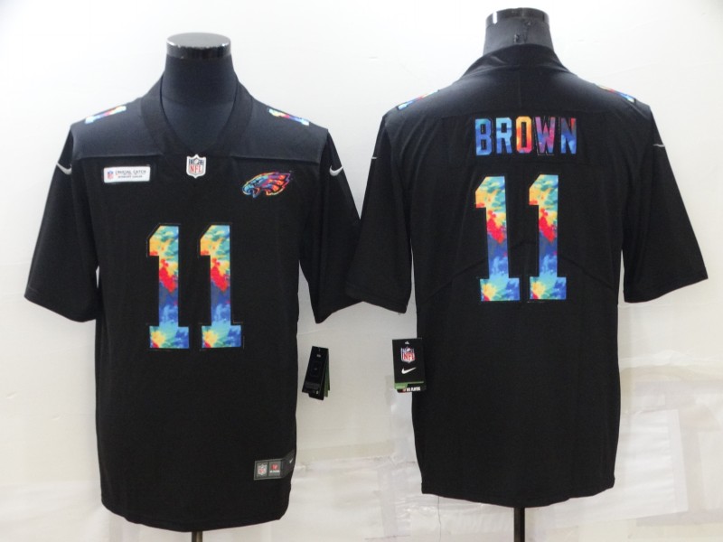 Philadelphia Eagles #11 A. J. Brown Black Crucial Catch Limited Stitched Jersey