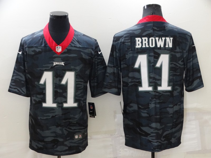 Philadelphia Eagles #11 A. J. Brown Camo Limited Stitched Jersey