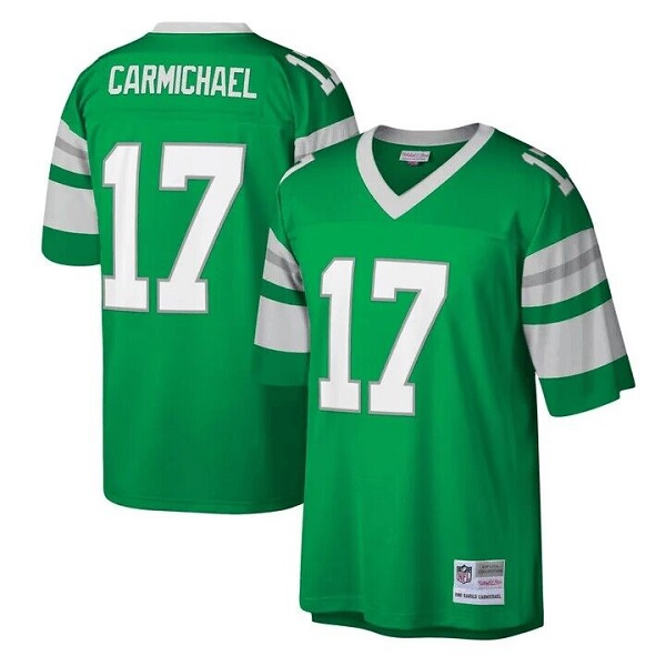 Philadelphia Eagles #17 Harold Carmichael Green Mitchell Ness Stitched Jersey