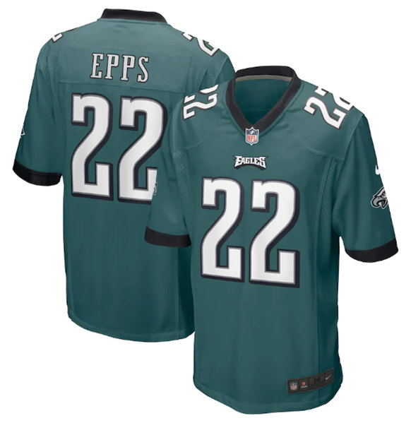 Philadelphia Eagles #22 Marcus Epps Green Stitched Game Jersey