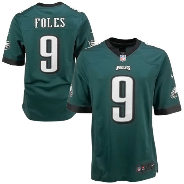 Philadelphia Eagles #9 Nick Foles Midnight Green Game Stitched Jersey
