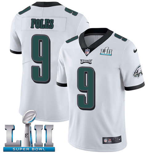 Philadelphia Eagles #9 Nick Foles White Super Bowl LII Game Stitched Jersey