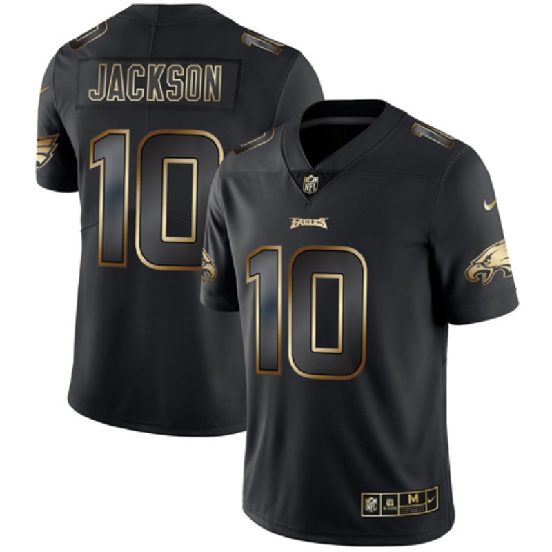 Philadelphia Eagles #10 DeSean Jackson 2019 Black Gold Edition Stitched Jersey