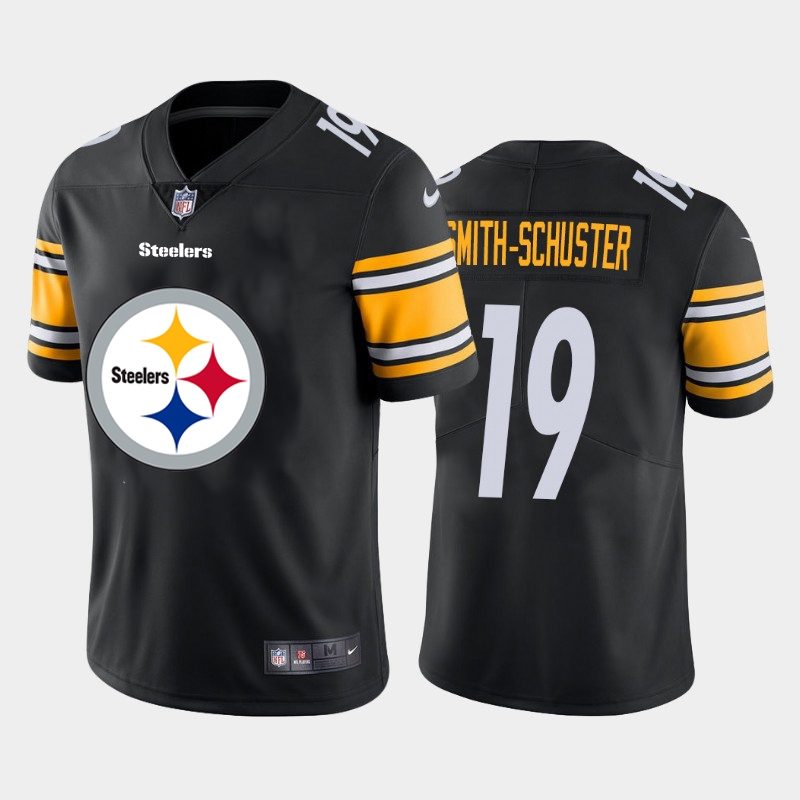 Pittsburgh Steelers #19 JuJu Smith-Schuster Black 2020 Team Big Logo Limited Stitched Jersey