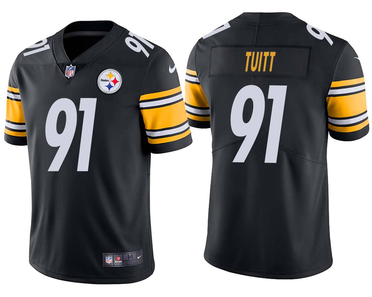 Pittsburgh Steelers Black #91 Stephon Tuitt Vapor Untouchable Limited Stitched Jersey