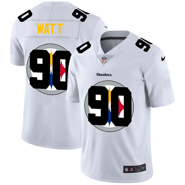 Pittsburgh Steelers #90 T. J. Watt White Stitched Jersey