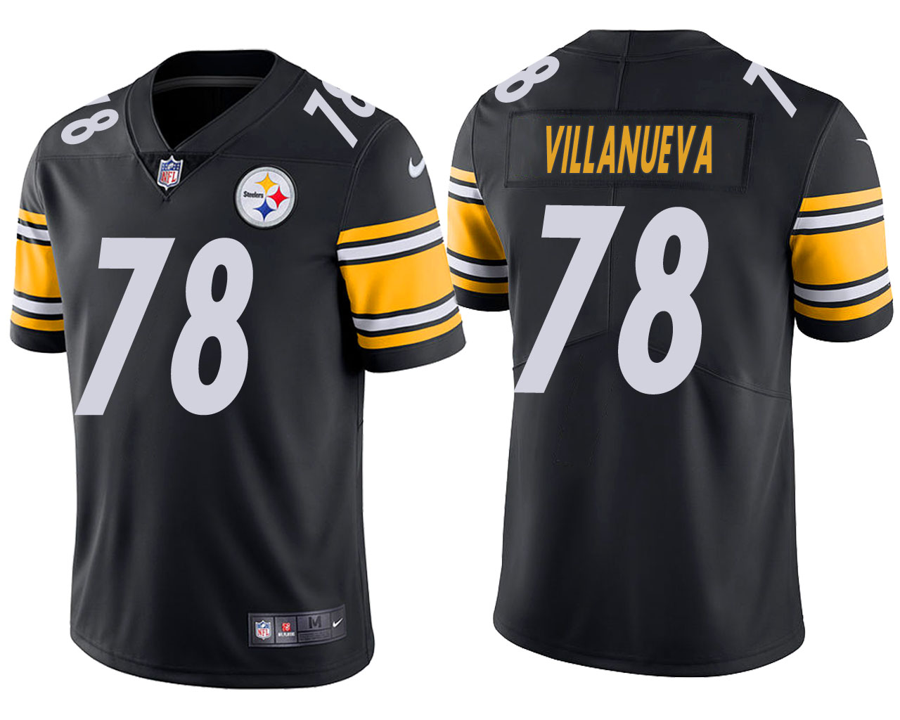 Pittsburgh Steelers #78 Alejandro Villanueva Black Vapor Untouchable Limited Stitched Jersey