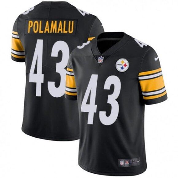 Pittsburgh Steelers #43 Troy Polamalu Black Vapor Untouchable Limited Stitched Jersey