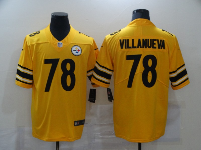 Pittsburgh Steelers #78 Alejandro Villanueva Gold Inverted Legend Limited Stitched Jersey