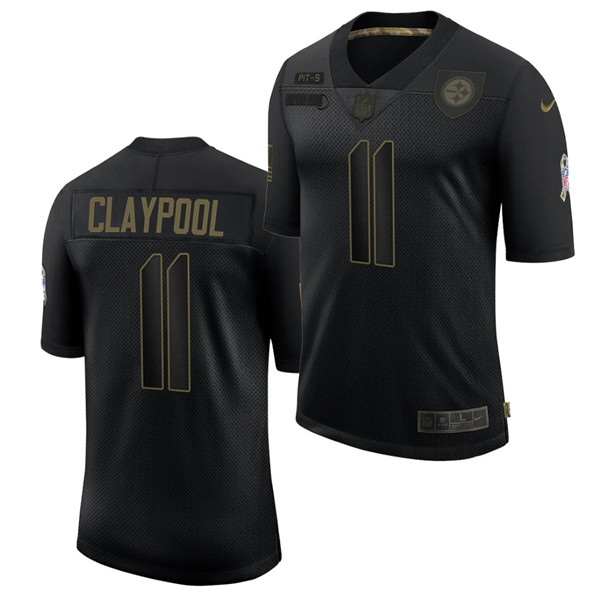 Pittsburgh Steelers #11 Chase Claypool Black 2020 Salute To Service Limited Stitched Jersey