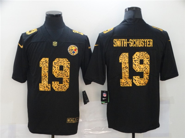 Pittsburgh Steelers #19 JuJu Smith-Schuster 2020 Black Leopard Print Fashion Limited Stitched Jersey