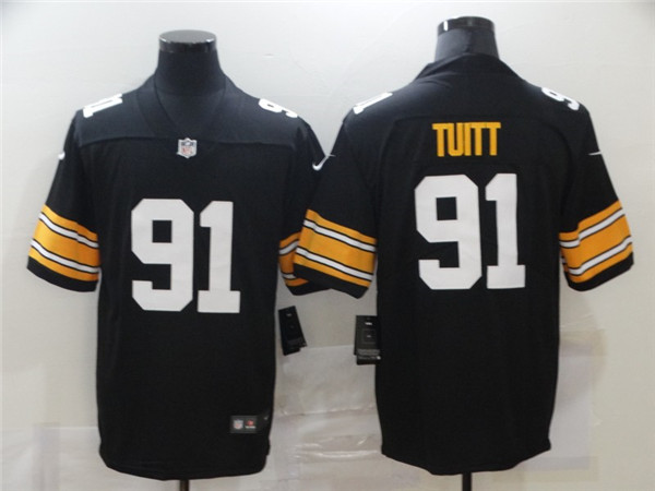 Pittsburgh Steelers #91 Stephon Tuitt Black Vapor Untouchable Limited Stitched Jersey