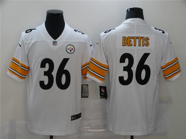Pittsburgh Steelers #36 Jerome Bettis White Vapor Stitched Jersey