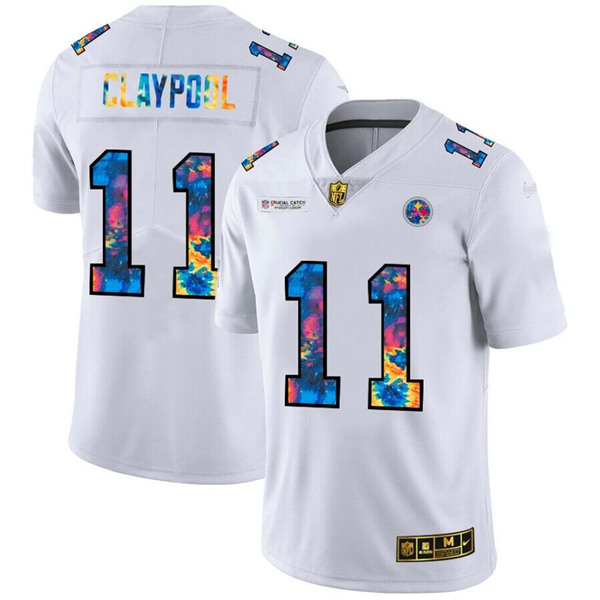 Pittsburgh Steelers #11 Chase Claypool 2020 White Crucial Catch Limited Stitched Jersey