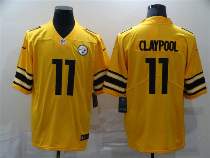 Pittsburgh Steelers #11 Chase Claypool Gold Inverted Legend Stitched Jersey
