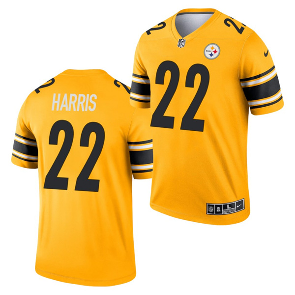 Pittsburgh Steelers #22 Najee Harris Gold Inverted Legend Jersey 