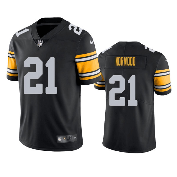 Pittsburgh Steelers #21 Tre Norwood Black Vapor Untouchable Limited Stitched Jersey