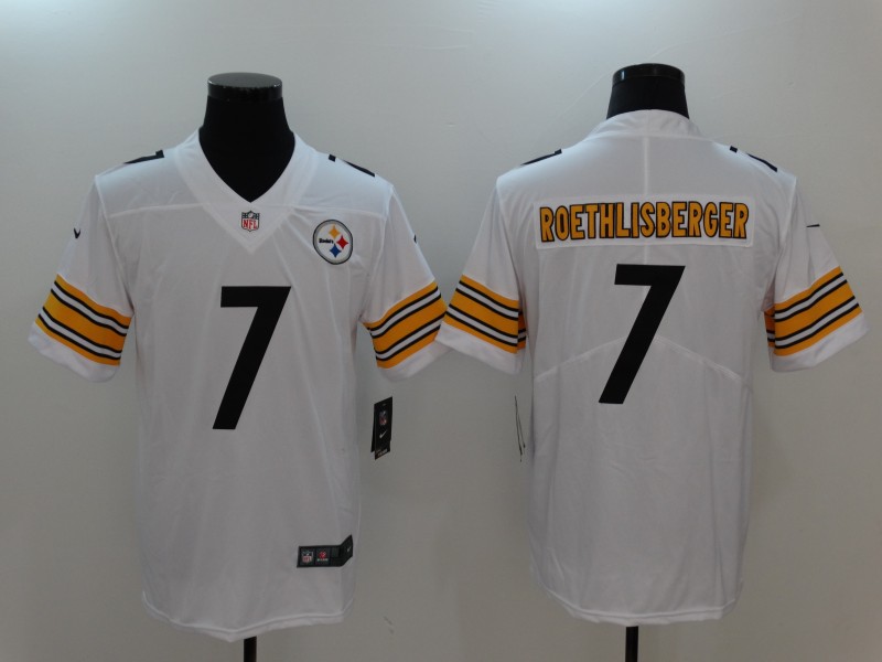 Pittsburgh Steelers #7 Ben Roethlisberger White Vapor Untouchable Player Limited Jersey