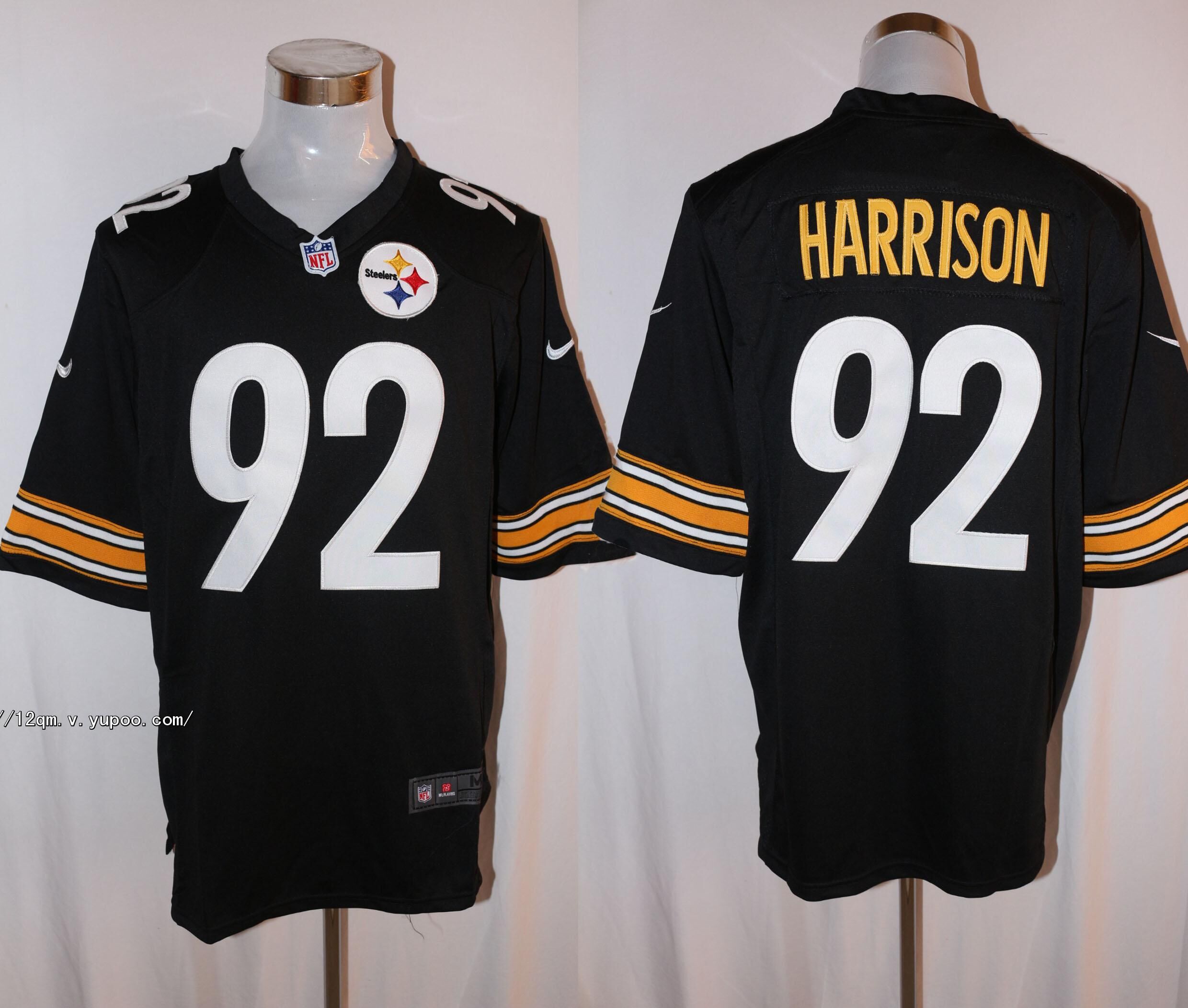 Pittsburgh Steelers #92 James Harrison Black Stitched Limited Nike Jersey