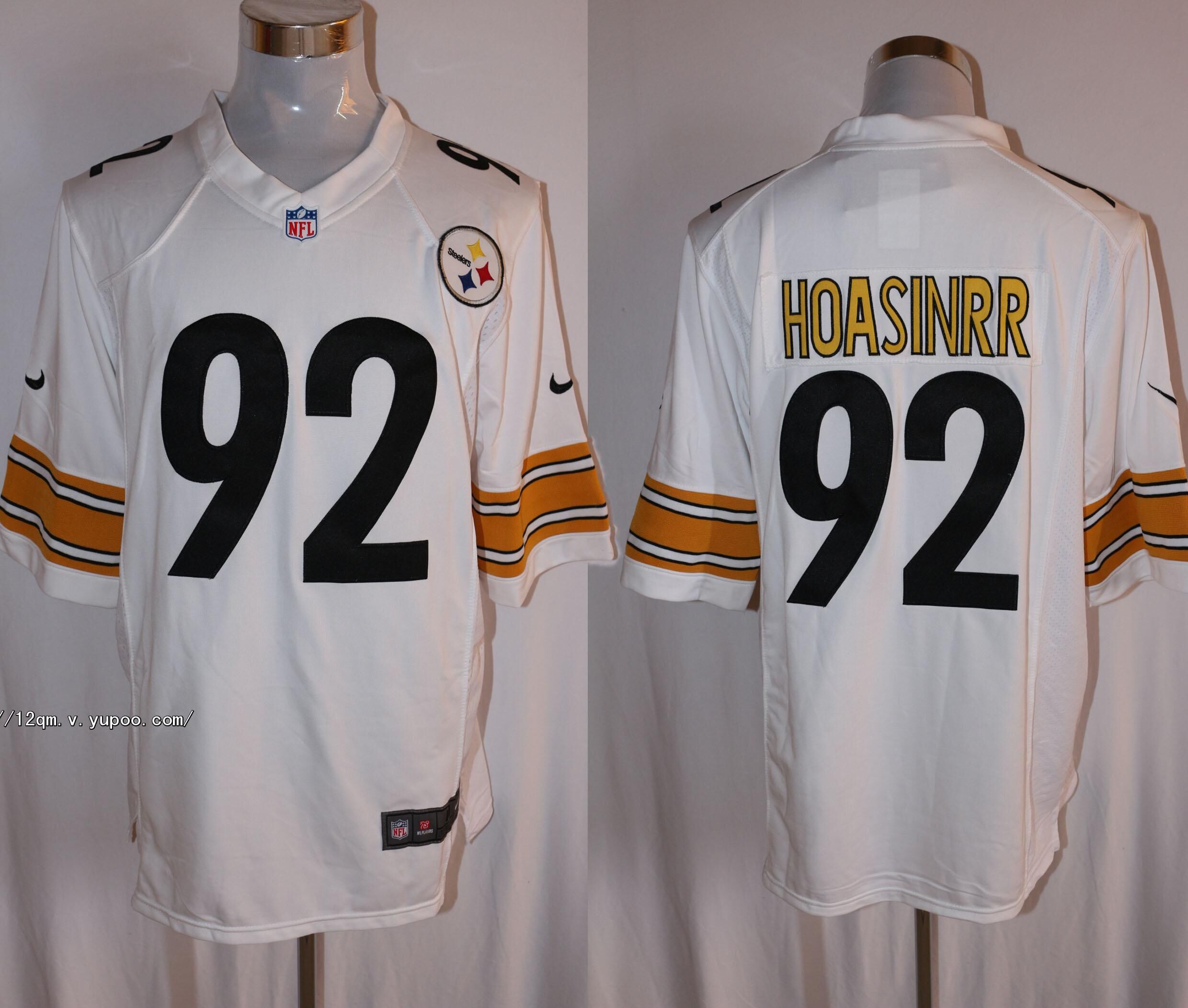 Pittsburgh Steelers #92 James Harrison White Stitched Limited Nike Jersey