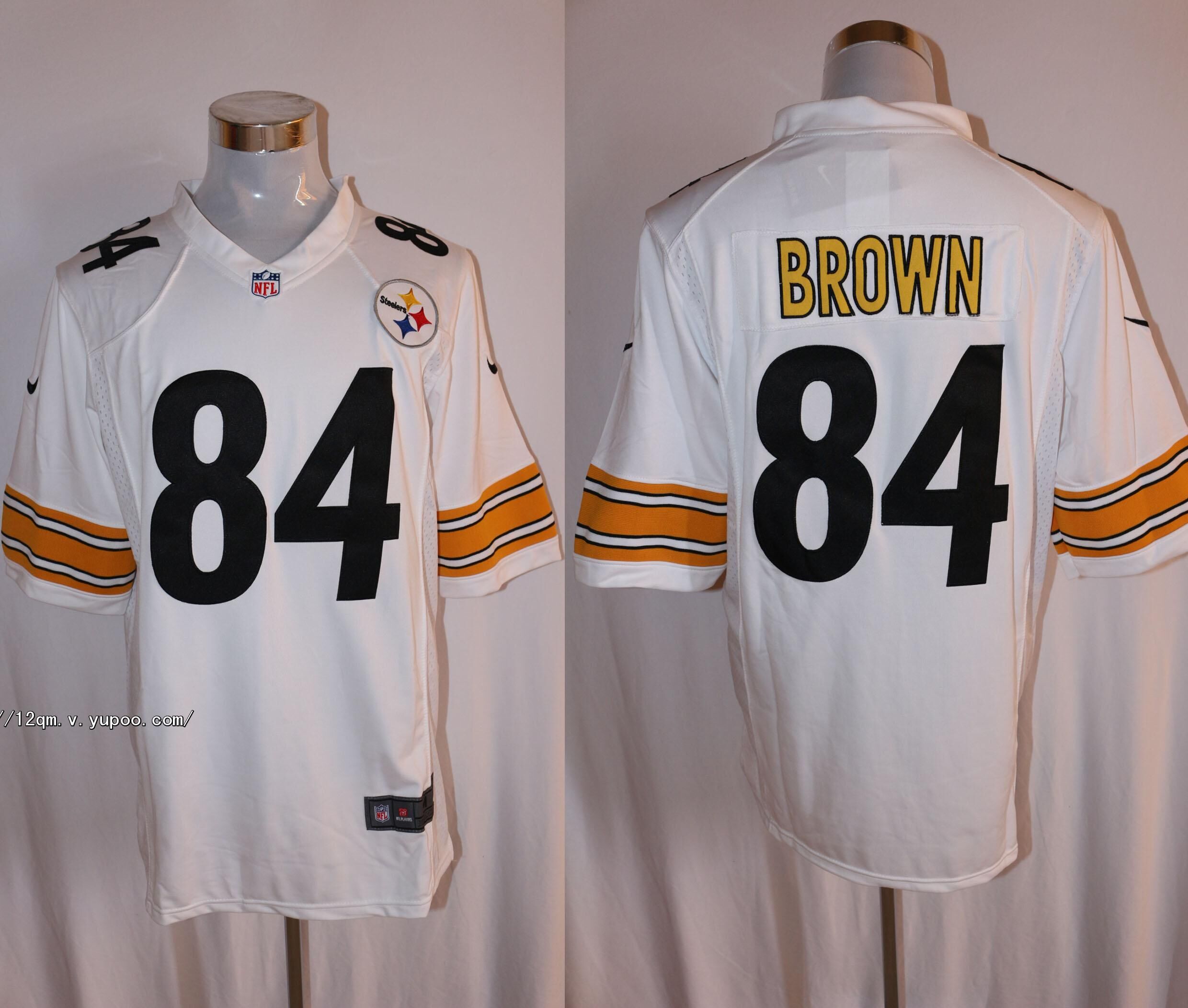 Pittsburgh Steelers #84 Antonio Brown White Stitched Limited Nike Jersey