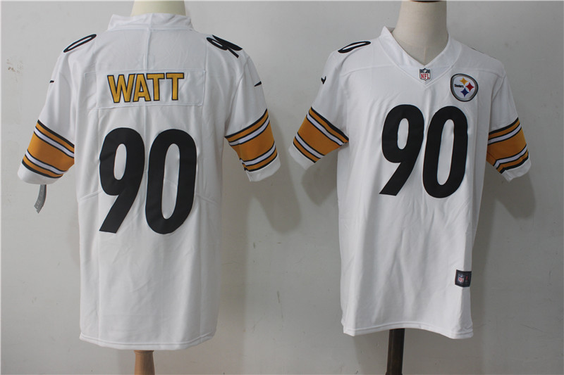 Pittsburgh Steelers #90 T. J. Watt White Stitched Vapor Untouchable Limited Nike Jersey