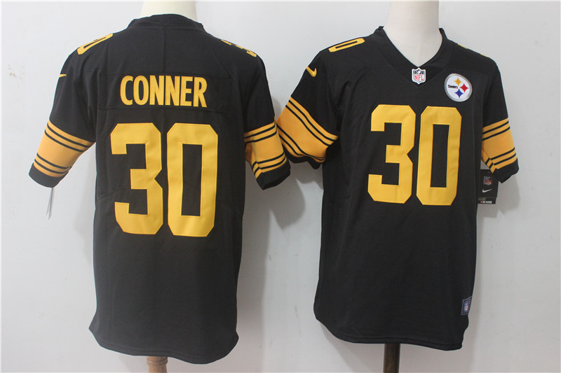 Pittsburgh Steelers #30 James Conner Black Stitched Limited Rush Nike Jersey
