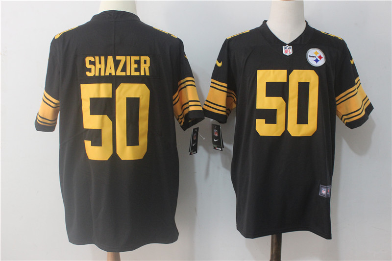 Pittsburgh Steelers #50 Ryan Shazier Black Limited Rush Stitched Nike Jersey