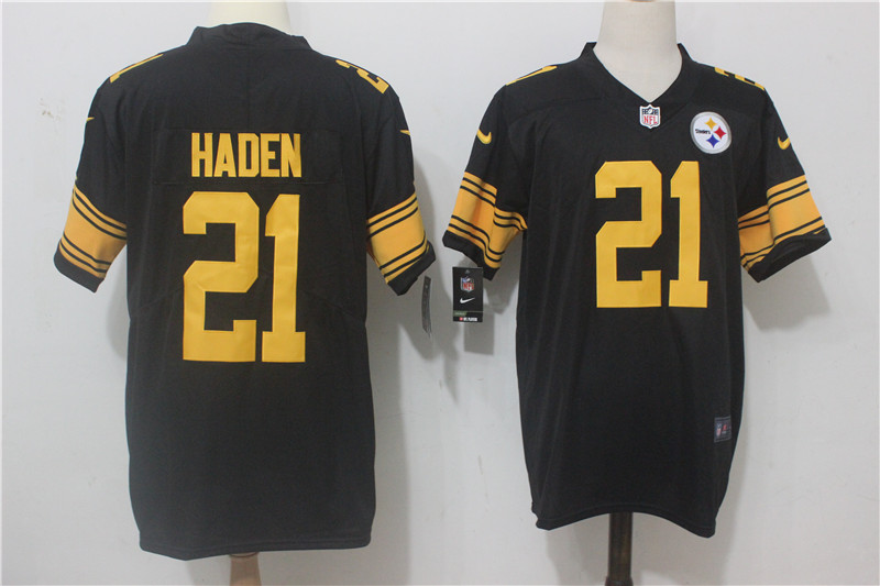 Pittsburgh Steelers #21 Joe Haden Black Limited Rush Stitched Nike Jersey