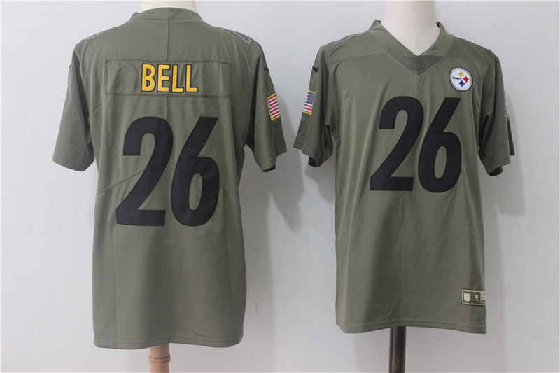 Pittsburgh Steelers #26 Le'Veon Bell Olive Salute To Service Limited Stitched Nike Jersey