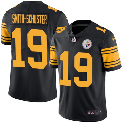 Pittsburgh Steelers #19 JuJu Smith-Schuster Black Limited Rush Stitched Nike Jersey