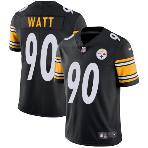 Pittsburgh Steelers #90 T. J. Watt Black Vapor Untouchable Limited Stitched Jersey
