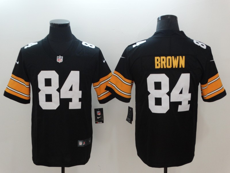 Pittsburgh Steelers # 84 Antonio Brown Black 2018 Vapor Untouchable Limited Stitched Jersey