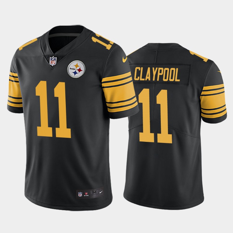 Pittsburgh Steelers #11 Chase Claypool Black Color Rush Limited Stitched Jersey