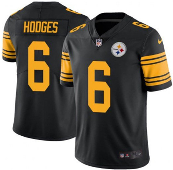 Pittsburgh Steelers #6 Devlin Hodges 2019 Black Color Rush Limited Stitched Jersey